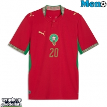 Morocco Ayoub El Kaabi #20 Replica Home Shirt World Cup 2026 Short Sleeve